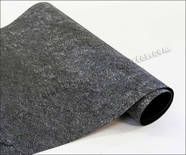 Black Shimmer Fabric Stone Veneer
