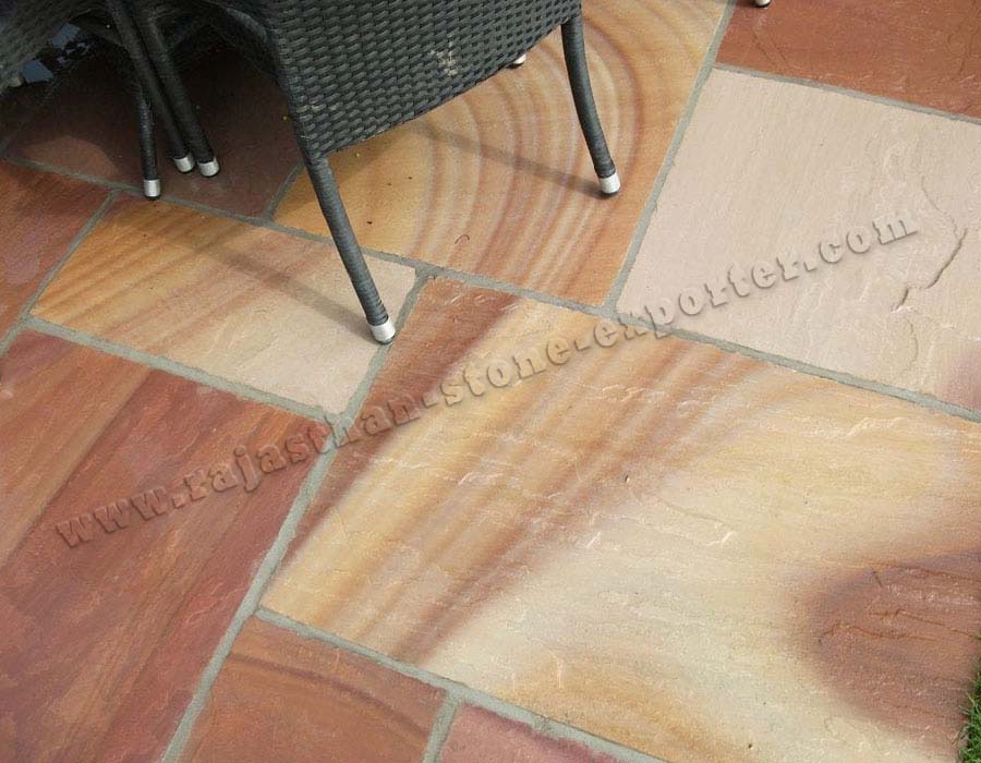 Camel dust Riven Indian Sandstone Paving