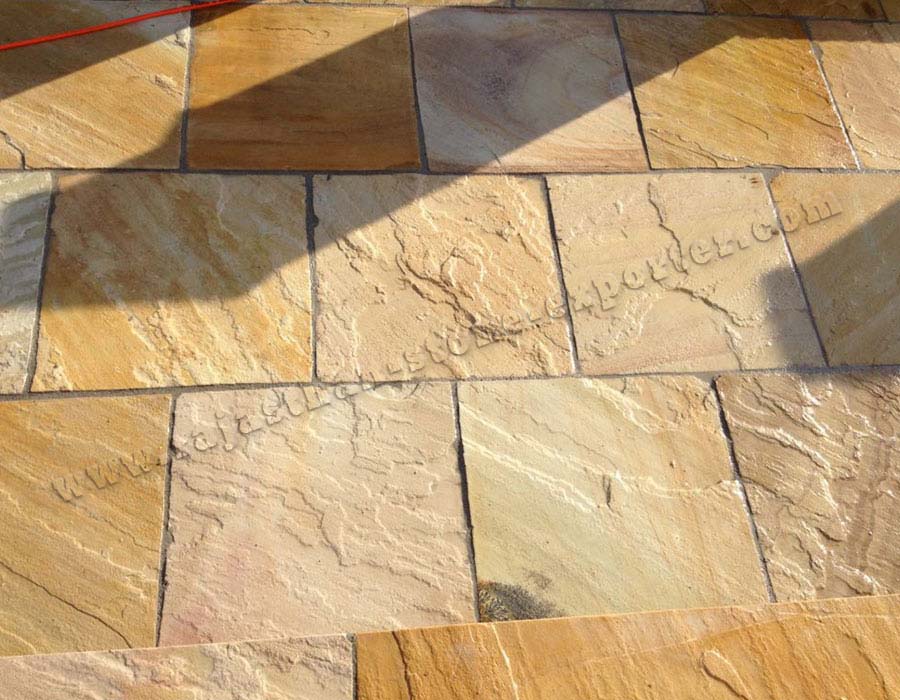 Yellow Mint Sandstone Paving Slabs