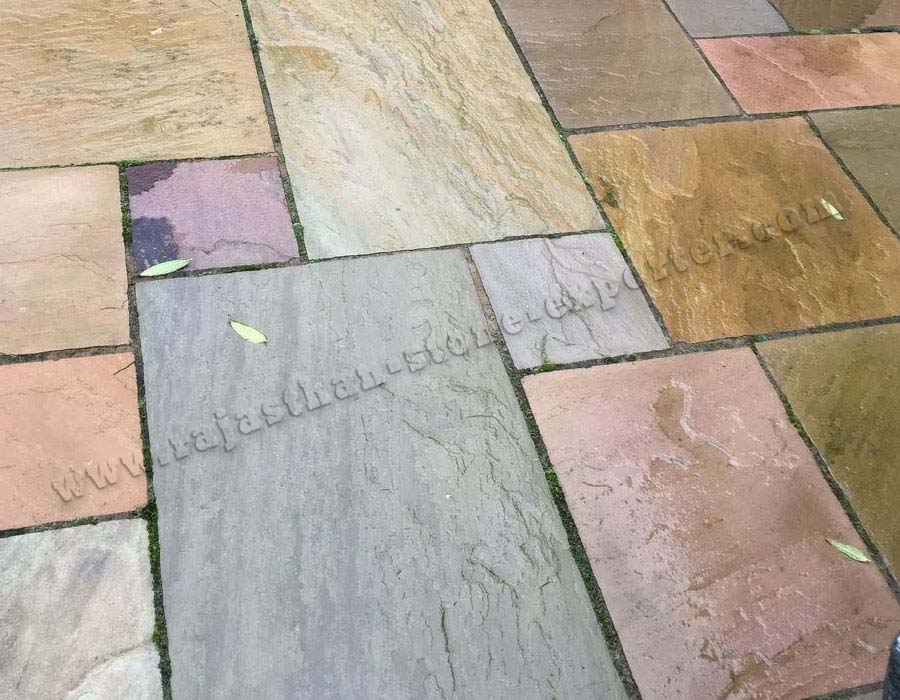 Indian Sandstone Paving Raj Blend