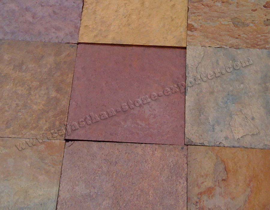 Multi Colored Raja Red Slate